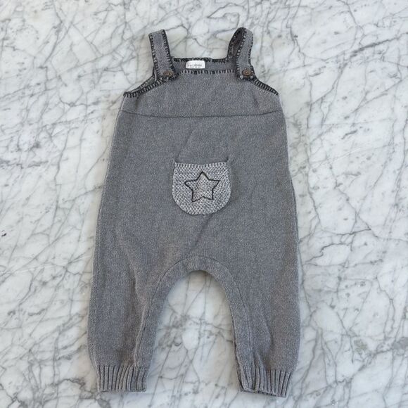 Next Baby Knit Star Patch Romper Sz 9-12 Mo - Picture 1 of 8